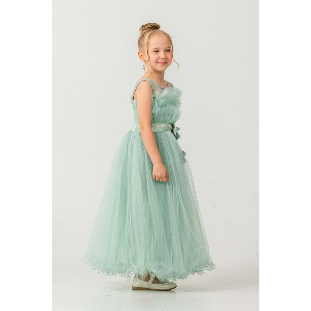 Organze Kumaş Kız Çocuk Abiye SB475