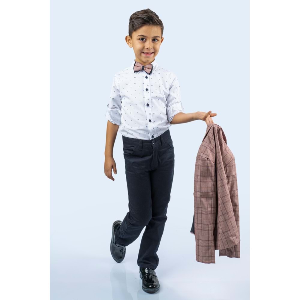 Erkek Çocuk Çizgi Deseni Spor Takım Elbise SB477