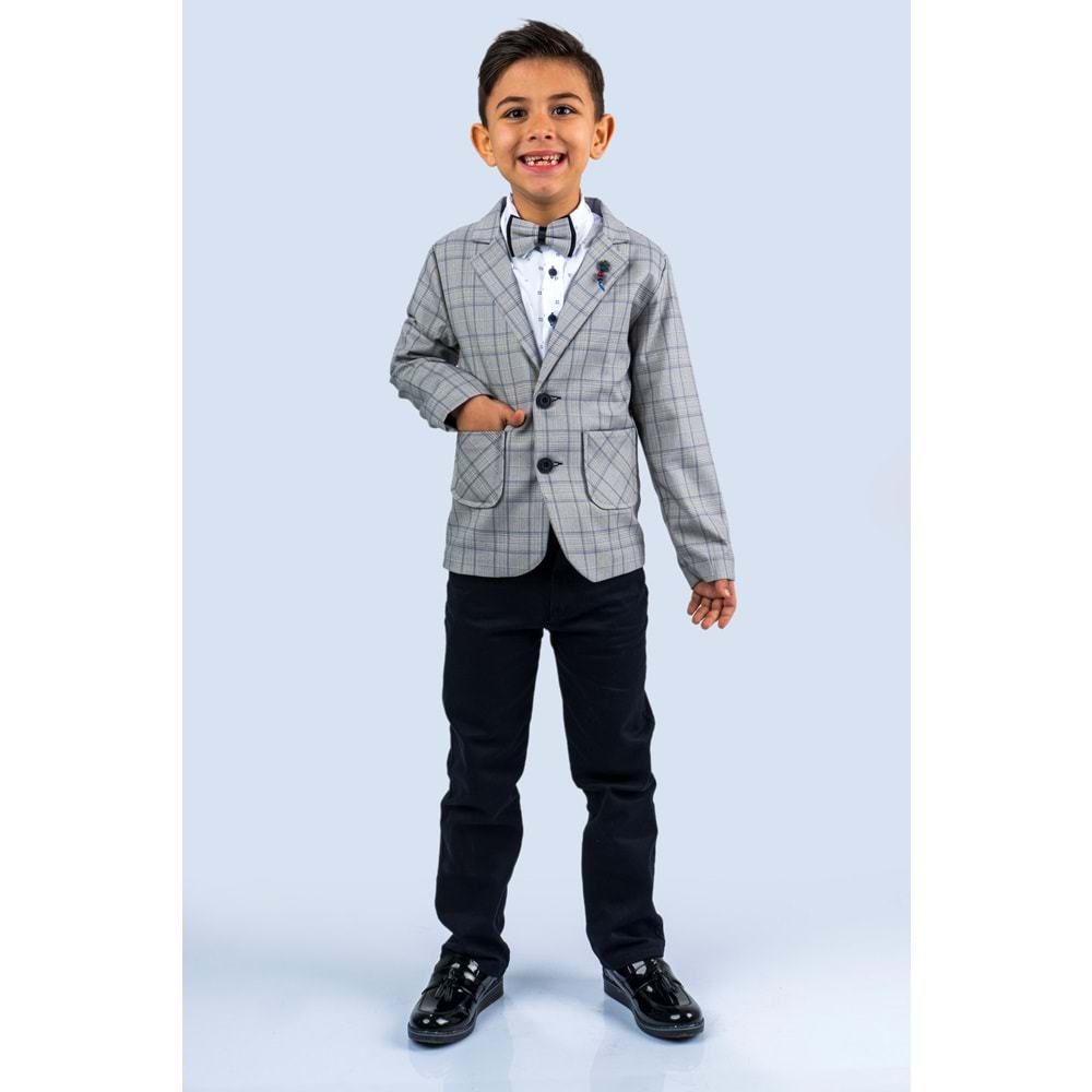 Erkek Çocuk Çizgi Deseni Spor Takım Elbise SB477