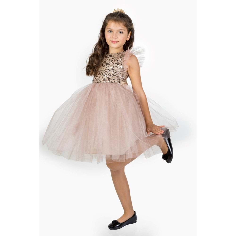 Tütü Etekli Kız Çocuk Elbise