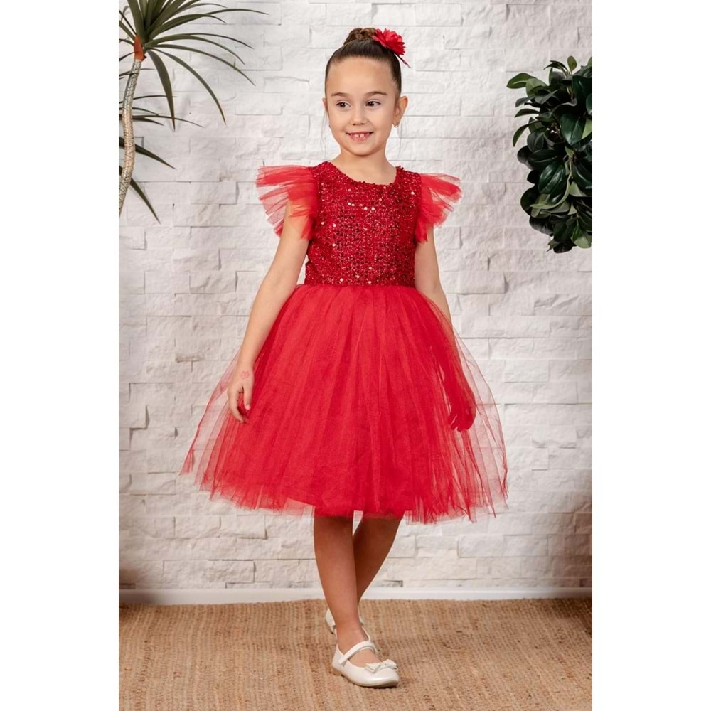 Tütü Etekli Kız Çocuk Elbise