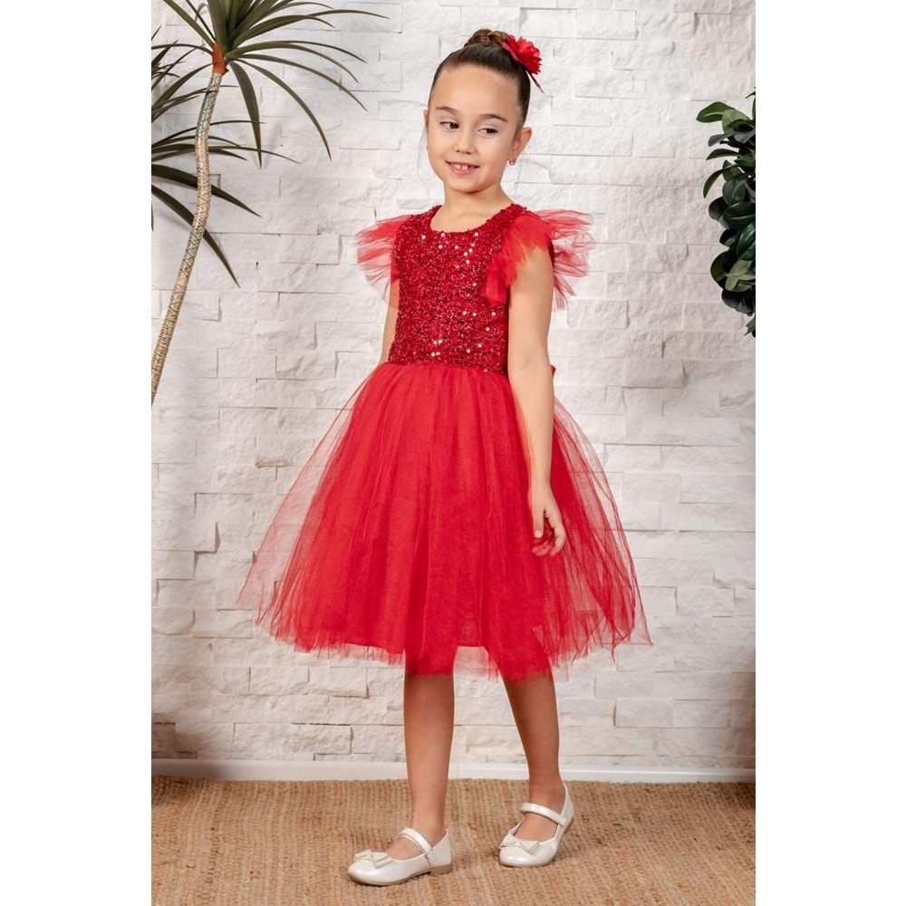 Tütü Etekli Kız Çocuk Elbise