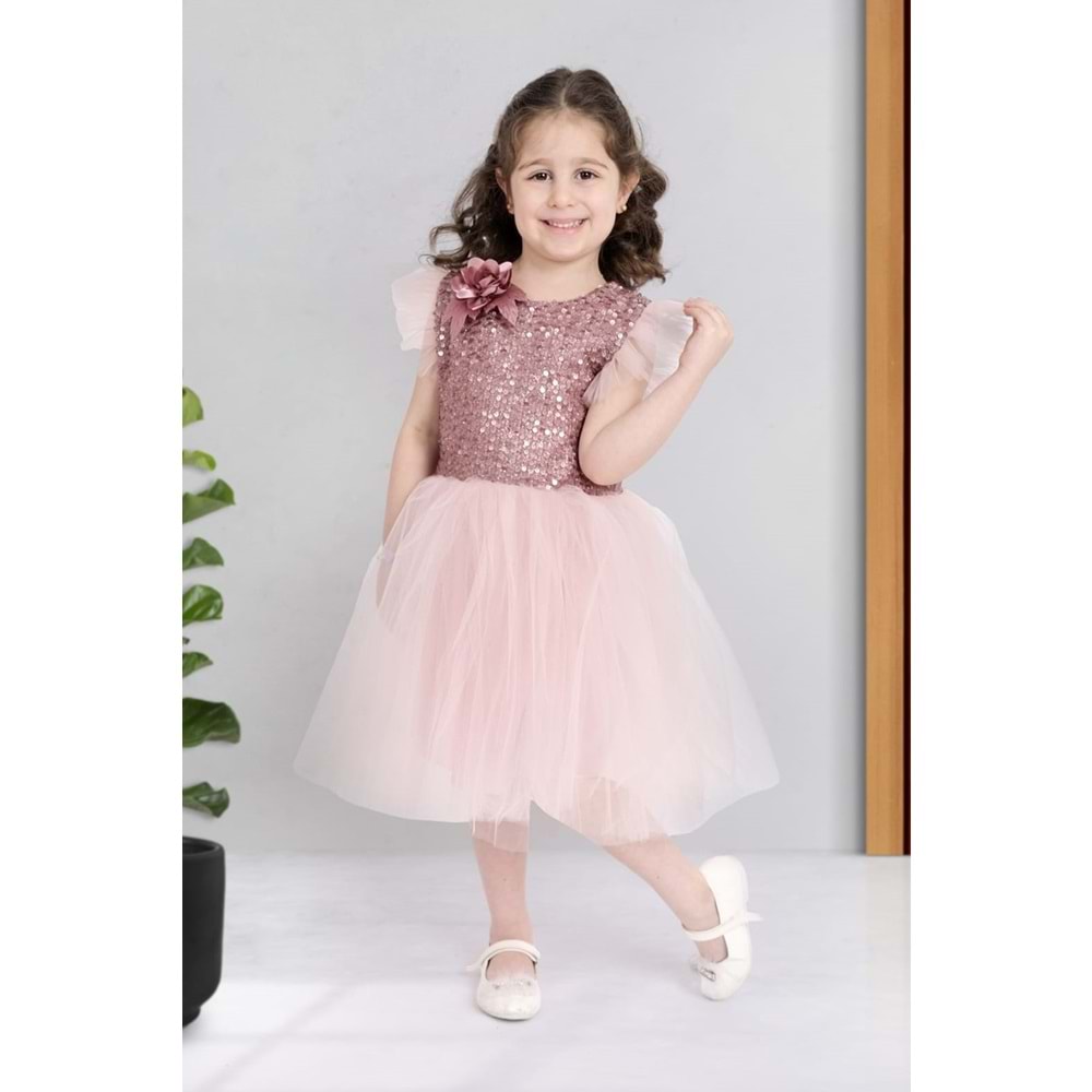 Tütü Etekli Kız Çocuk Elbise