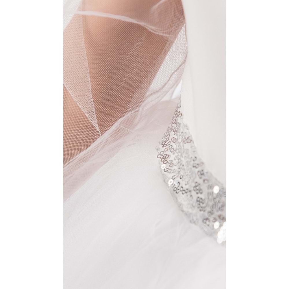 Kız Çocuk Tül Kumaş Abiye Elbise SB534