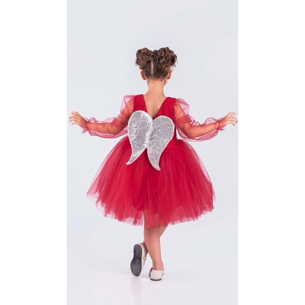 Kız Çocuk Tül Kumaş Abiye Elbise SB534