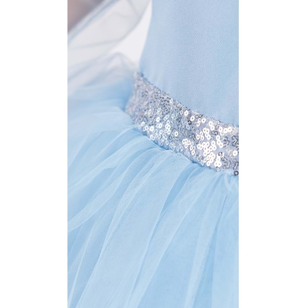 Kız Çocuk Tül Kumaş Abiye Elbise SB534