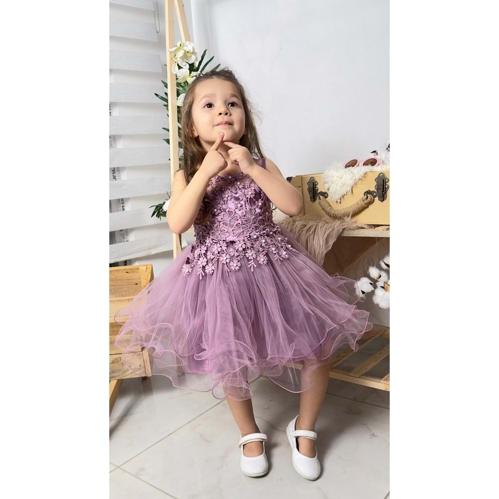 Kız Bebek Tütülü Gelinlik Elbise SB585
