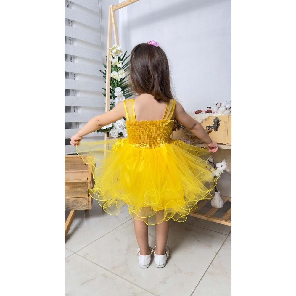 Kız Bebek Tütülü Gelinlik Elbise SB585