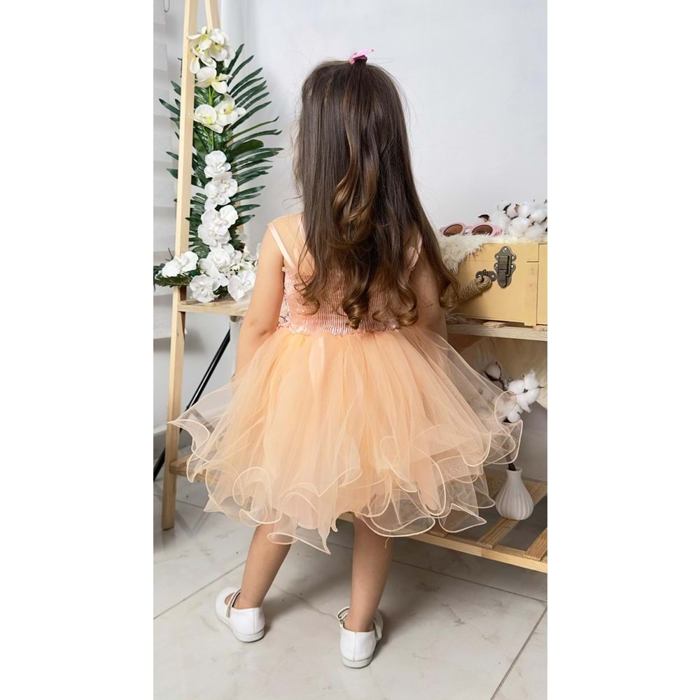 Kız Bebek Tütülü Gelinlik Elbise SB585