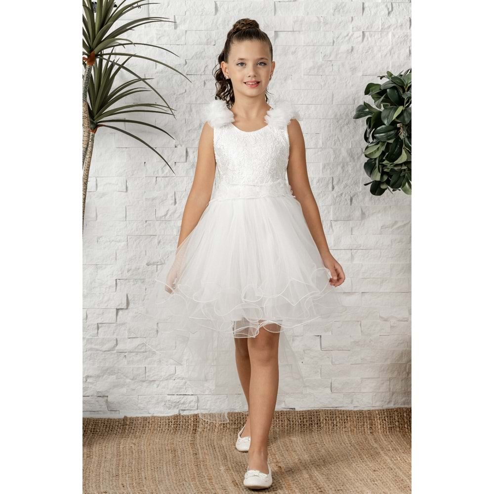 Kuyruklu Kız Çocuk Özel Gün Abiye Elbise SB586