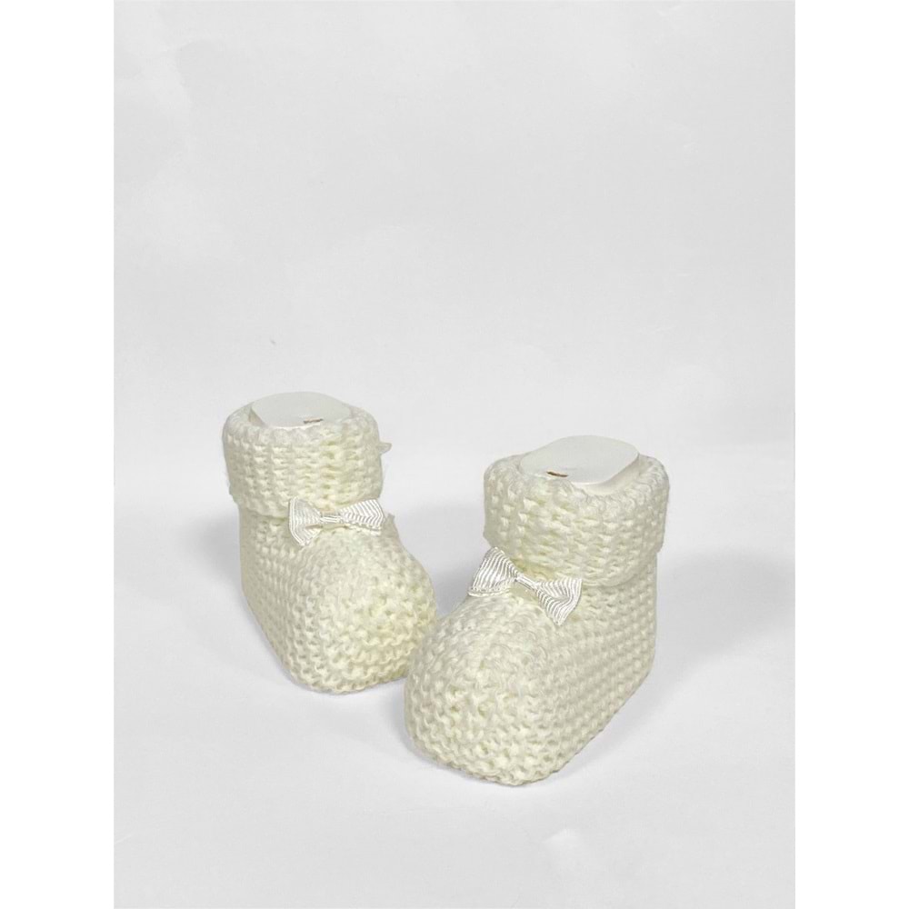 Triko Fiyonklu Bebek Patik SB598