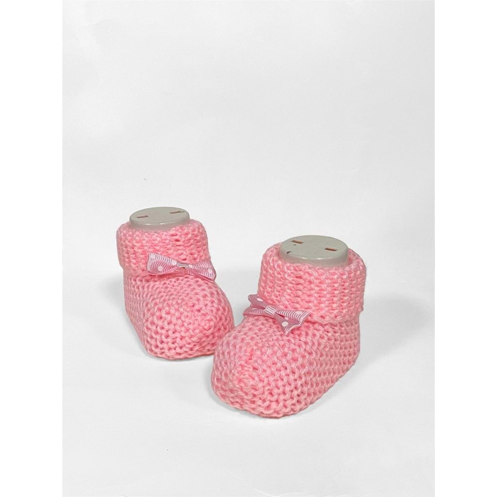 Triko Fiyonklu Bebek Patik SB598