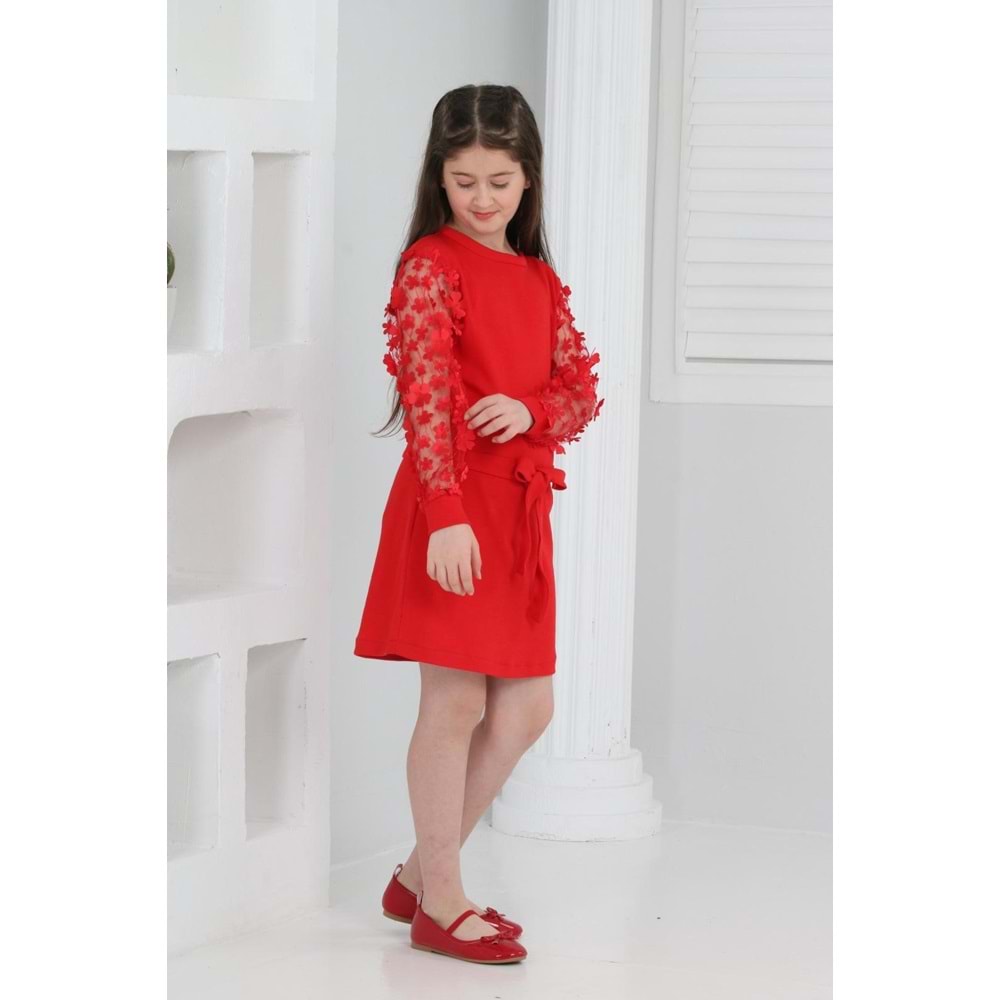 Krep Slim Fit Kız Elbise