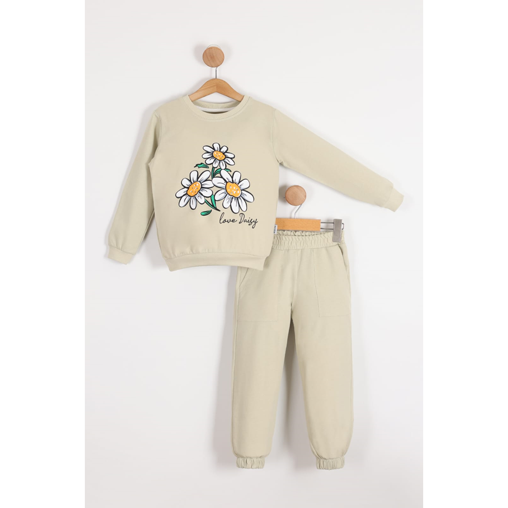 Baskılı 2iplik Kız Çocuk Eşofman SB620