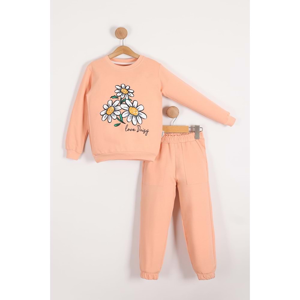 Baskılı 2iplik Kız Çocuk Eşofman SB620