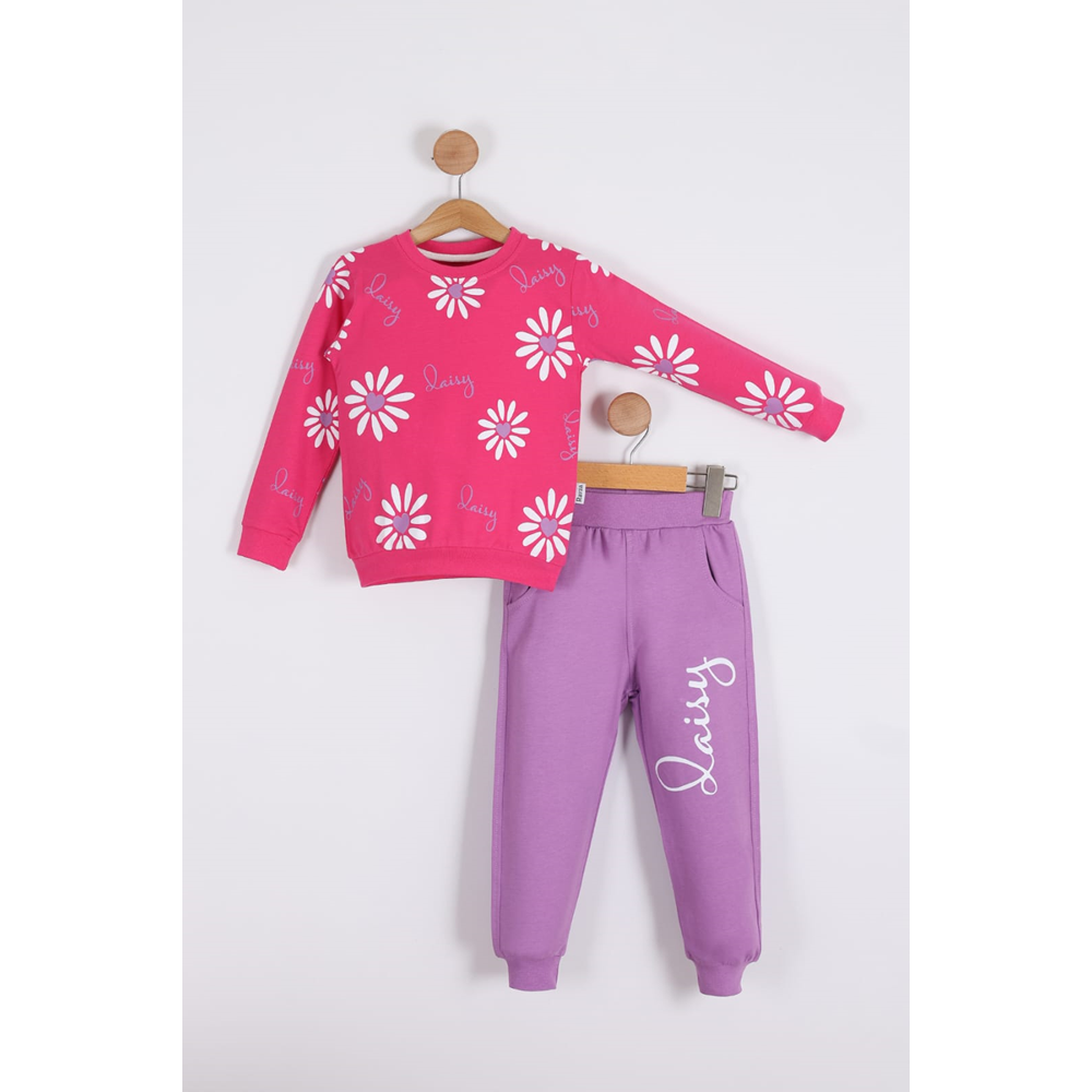 Baskılı 2iplik Kız Çocuk Eşofman SB623