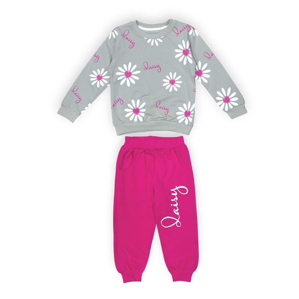 Baskılı 2iplik Kız Çocuk Eşofman SB623