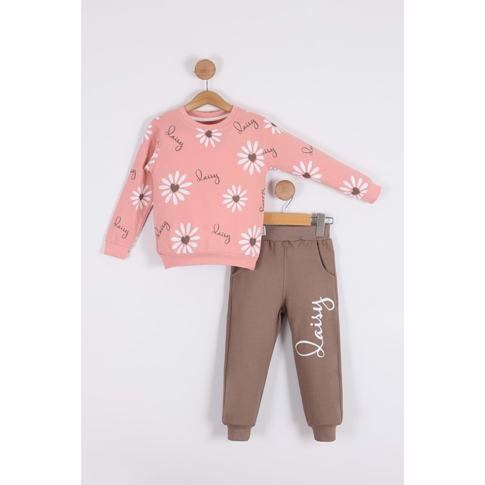 Baskılı 2iplik Kız Çocuk Eşofman SB623