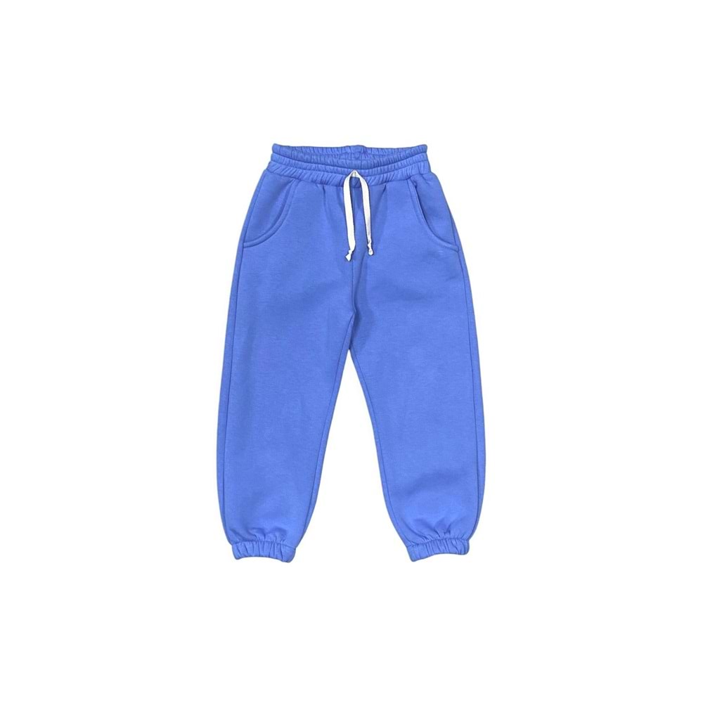 3iplik Kumaş İçi Polarlı 2li Set Eşofman Alt