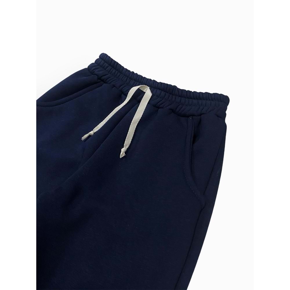 3iplik Kumaş İçi Polarlı 2li Set Eşofman Alt