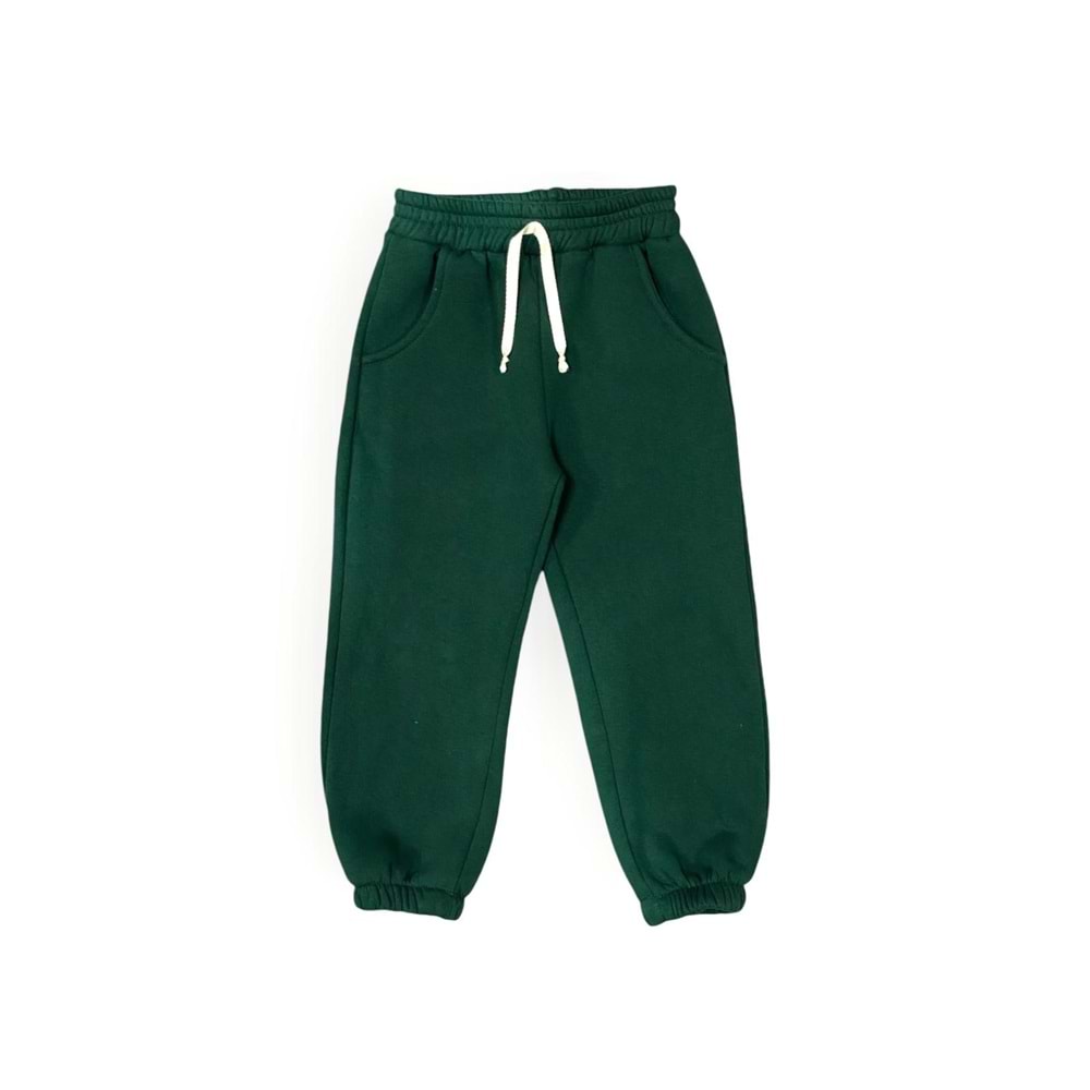 3iplik Kumaş İçi Polarlı 2li Set Eşofman Alt