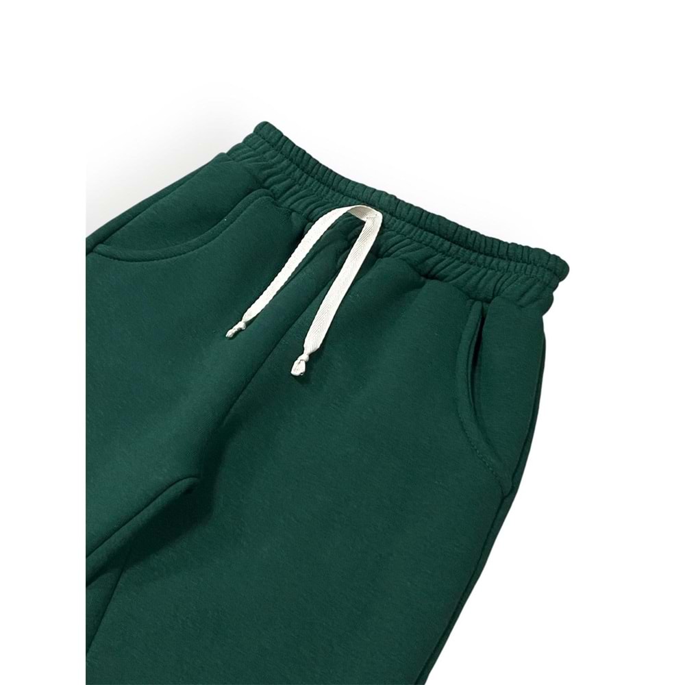 3iplik Kumaş İçi Polarlı 2li Set Eşofman Alt