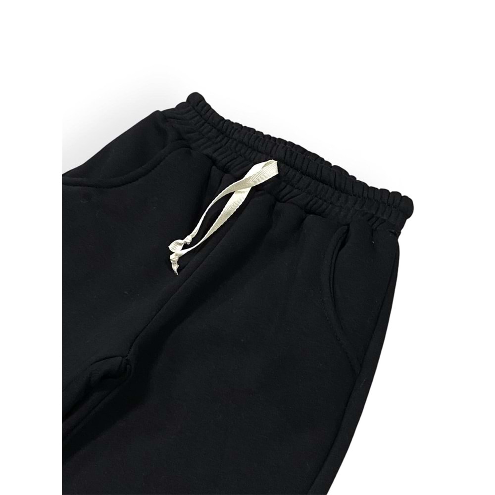 3iplik Kumaş İçi Polarlı 2li Set Eşofman Alt