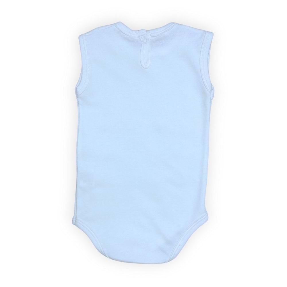Erkek Bebek Kedi Baskılı Çıtçıtlı Body SB636