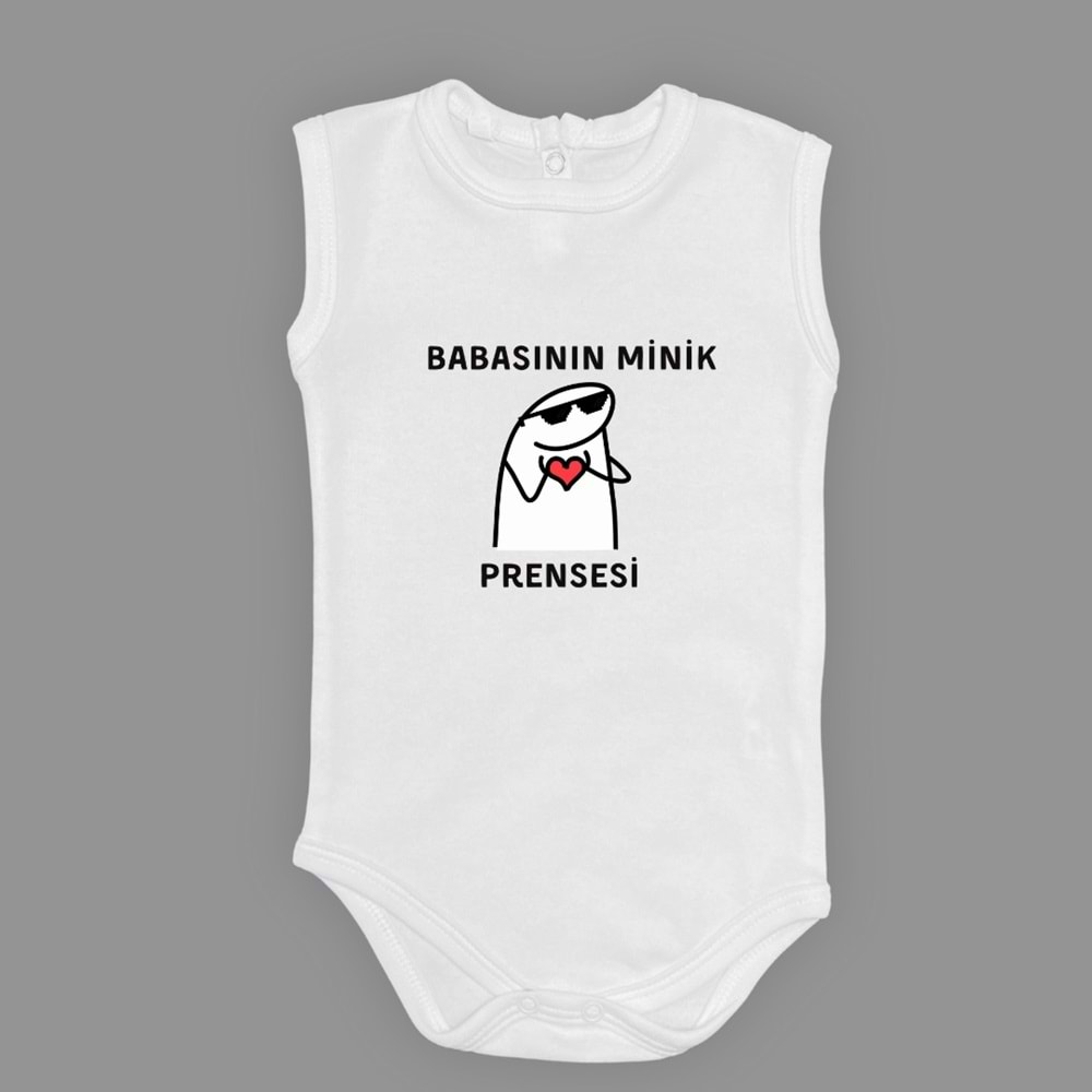 Babasının Minik Prensesi Esprili Kız Bebek Badi SB638