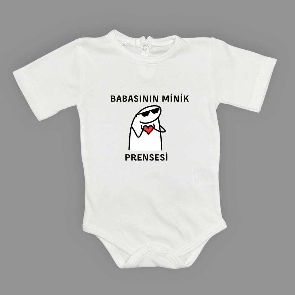Babasının Minik Prensesi Esprili Kız Bebek Badi SB638
