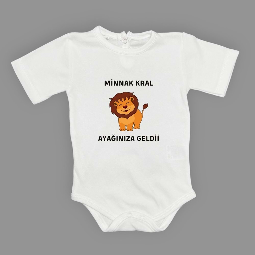 Aslan Minnak Kral Esprili Erkek Bebek Badi SB641