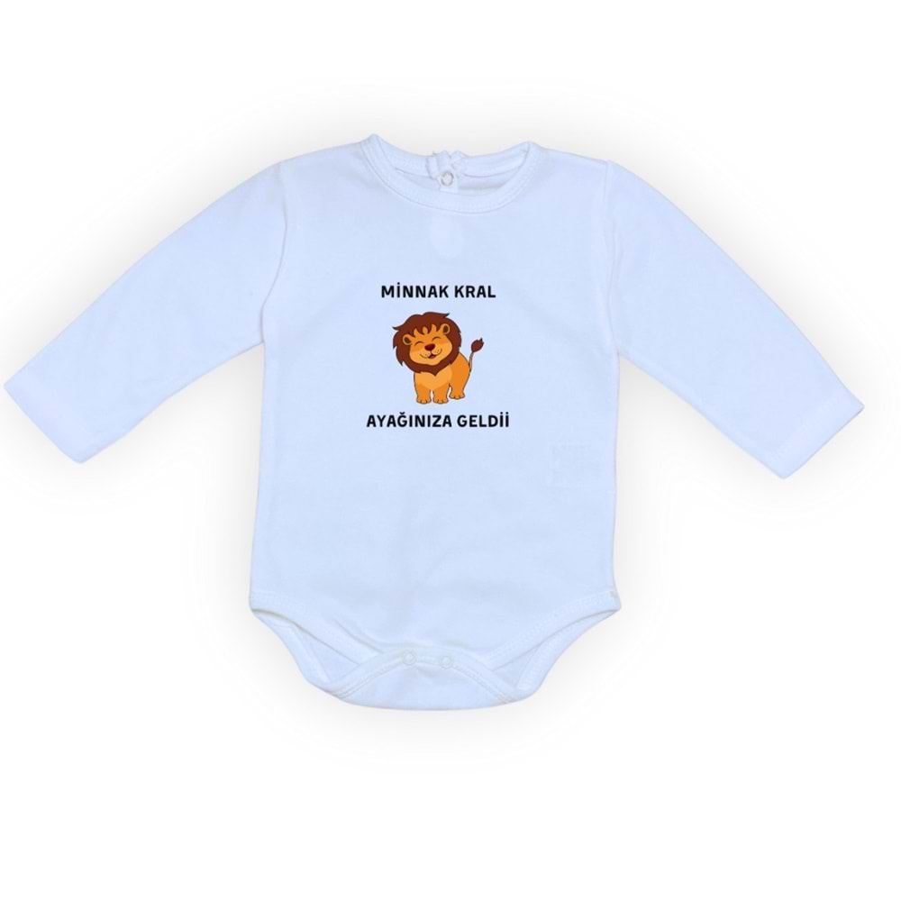 Aslan Minnak Kral Esprili Erkek Bebek Badi SB641