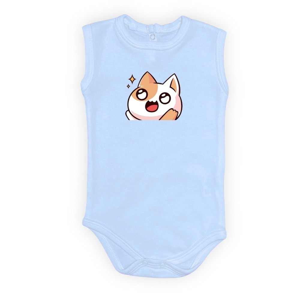 Kedi Motif Unisex Penye Bebek Body SB644