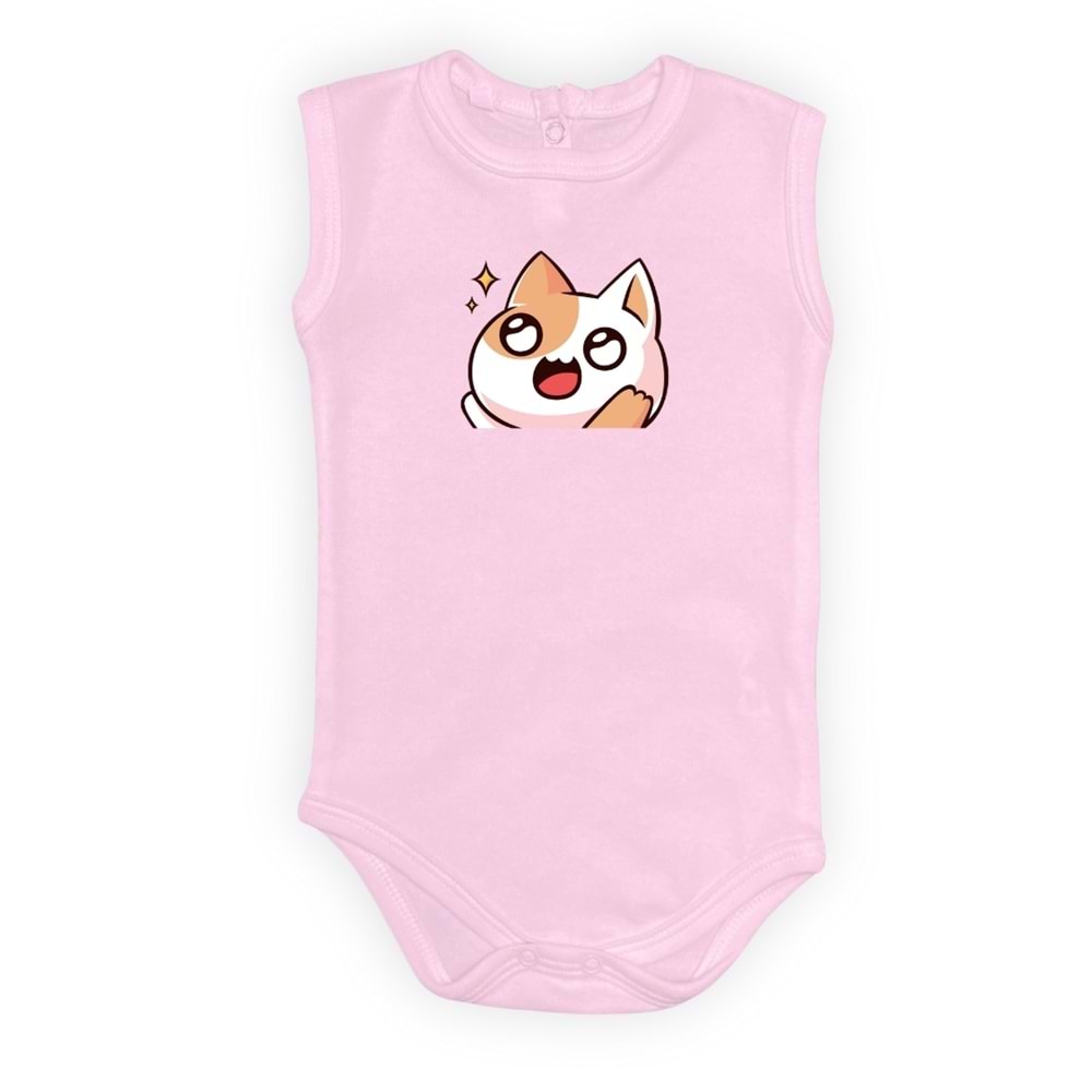 Kedi Motif Unisex Penye Bebek Body SB644
