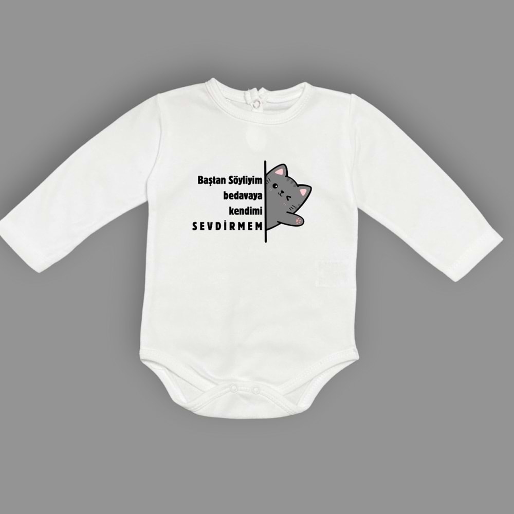 Sevdirmem Esprili Kedili Unisex Badi SB648