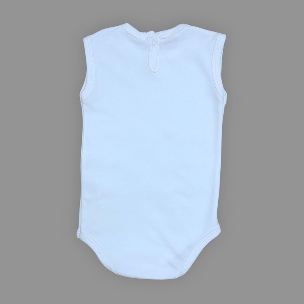 Kedici Baskılı Penye Bebek Zıbın Badi SB662