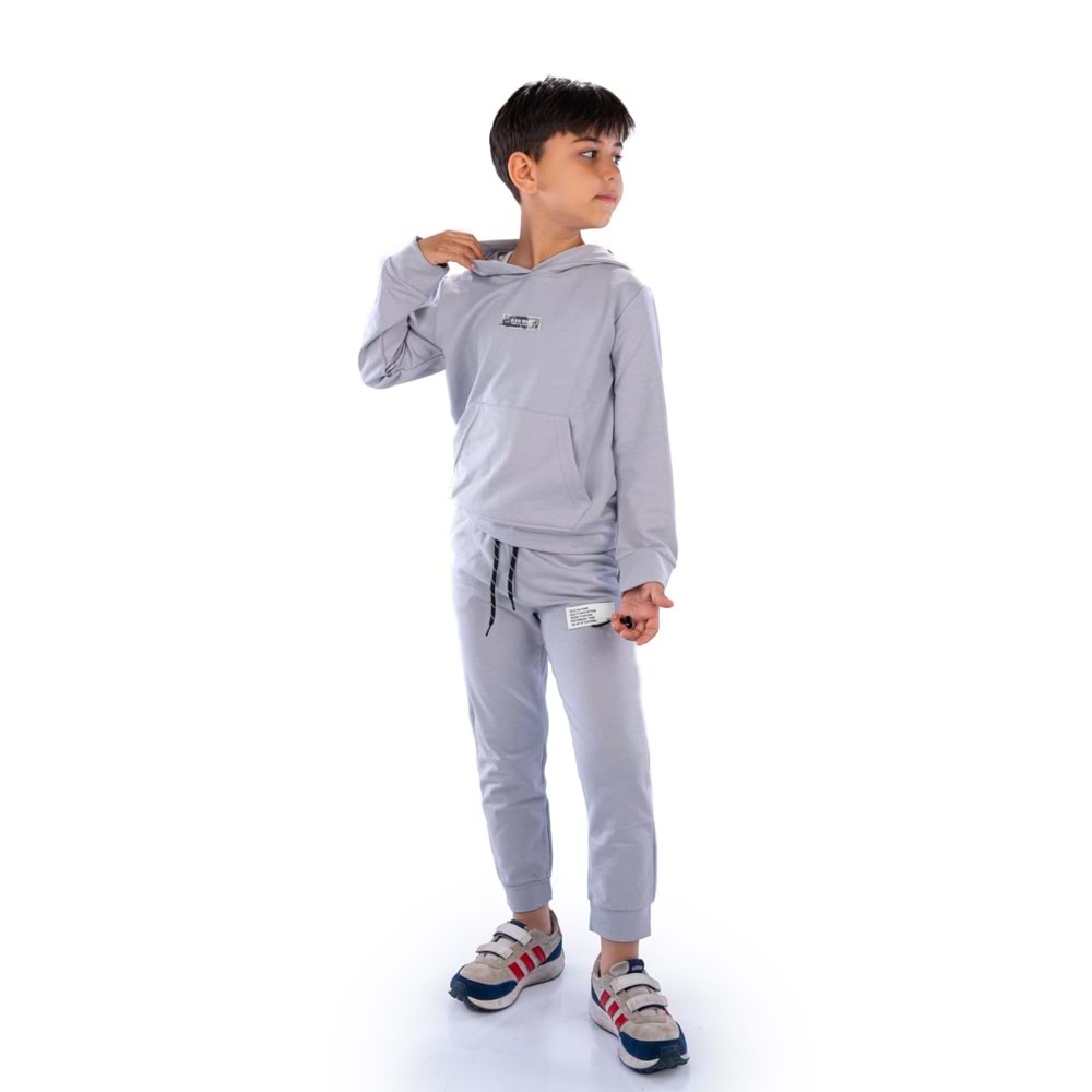 Kapşonlu Kanguru Cep 2iplik Mevsimlik Eşofman SB10071