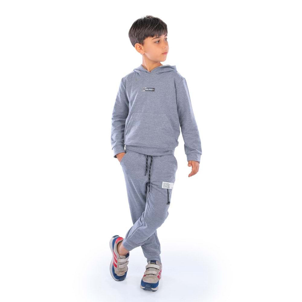 Kapşonlu Kanguru Cep 2iplik Mevsimlik Eşofman SB10071