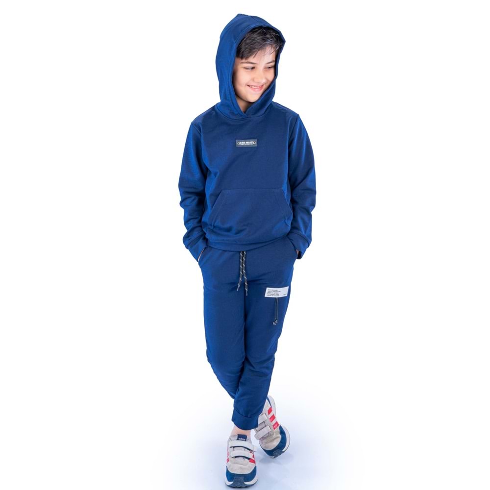 Kapşonlu Kanguru Cep 2iplik Mevsimlik Eşofman SB10071