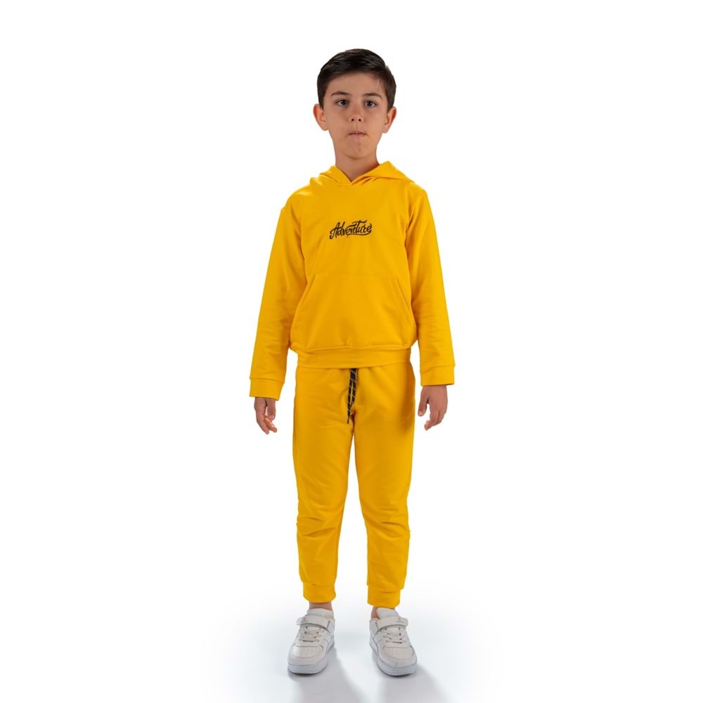 Kapşonlu Kanguru Cep 2iplik Mevsimlik Eşofman SB10072