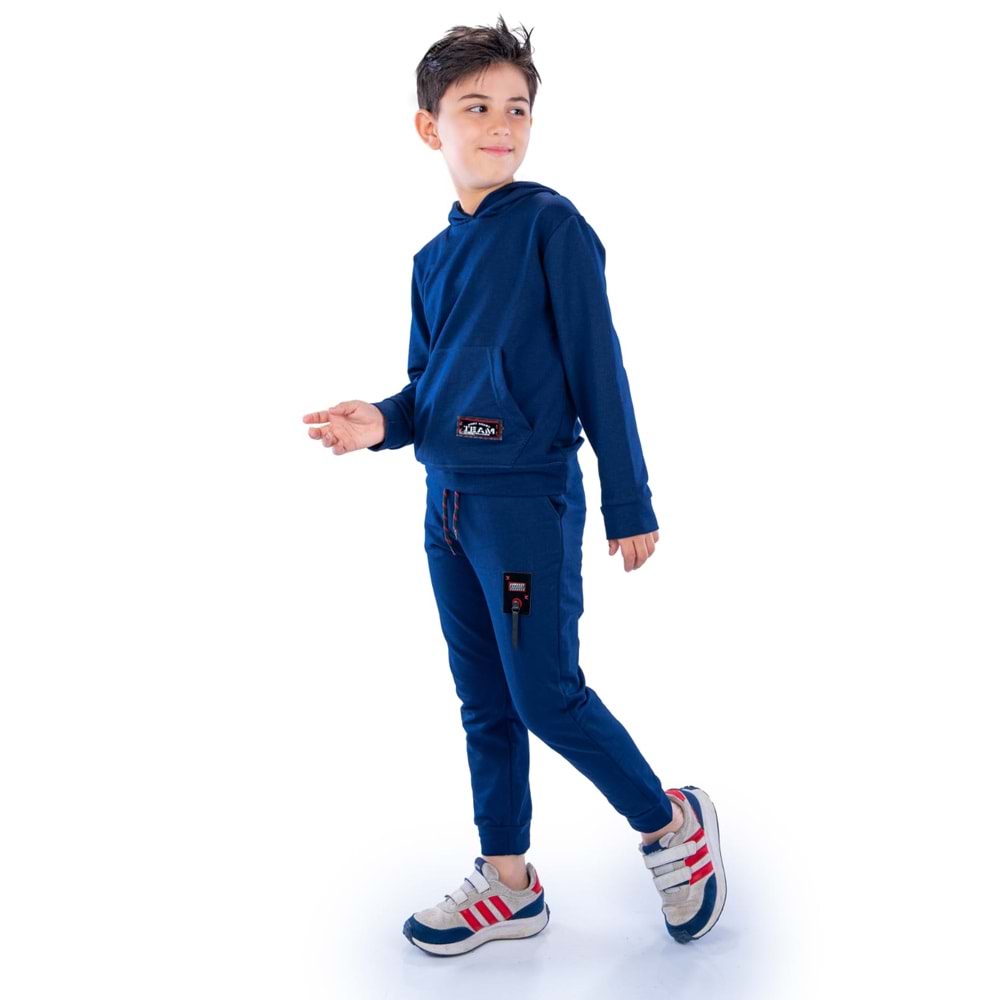 Kapşonlu Kanguru Cep 2iplik Mevsimlik Eşofman SB10074