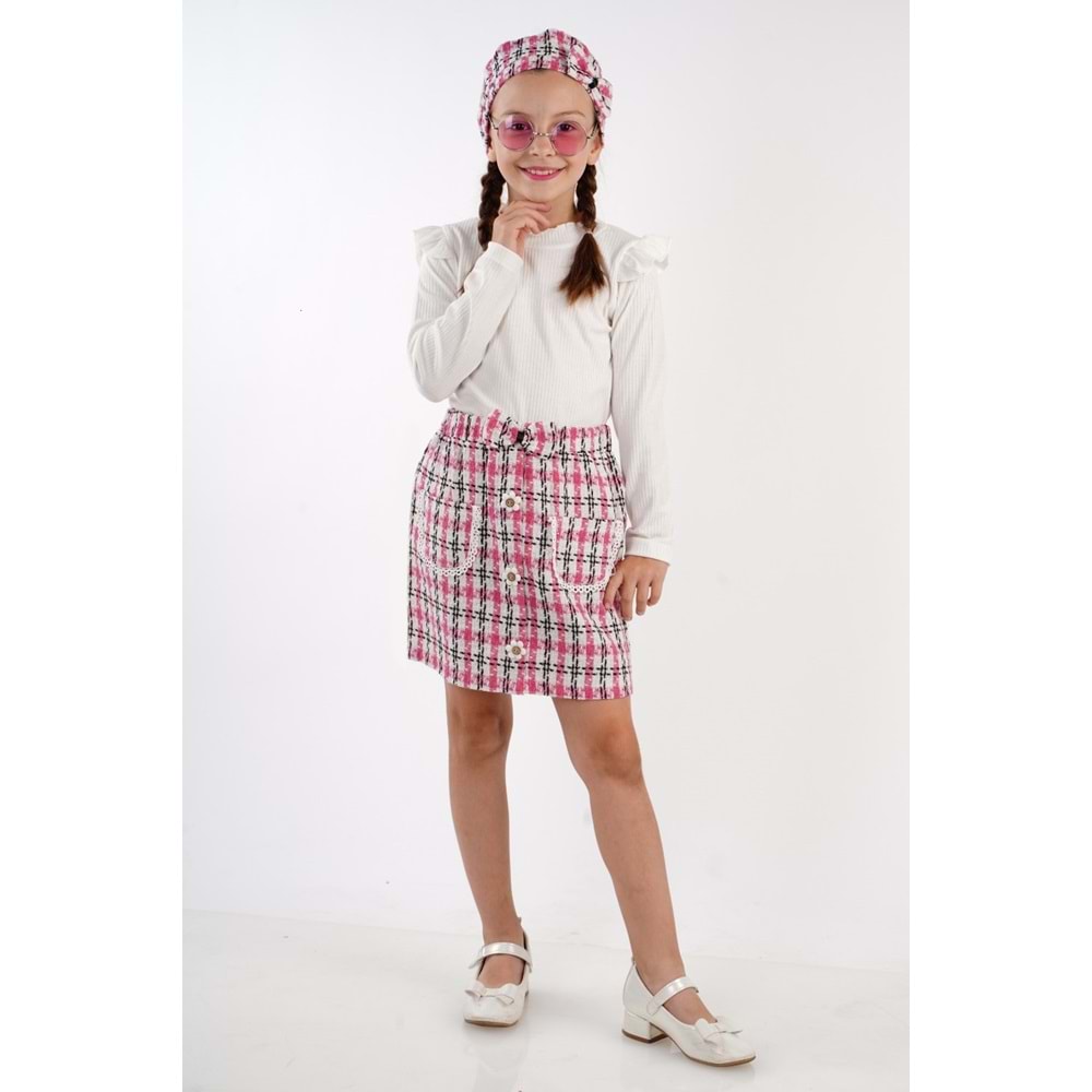 Ekose Kumaş Kokosh Kız Çocuk Takım SB2112