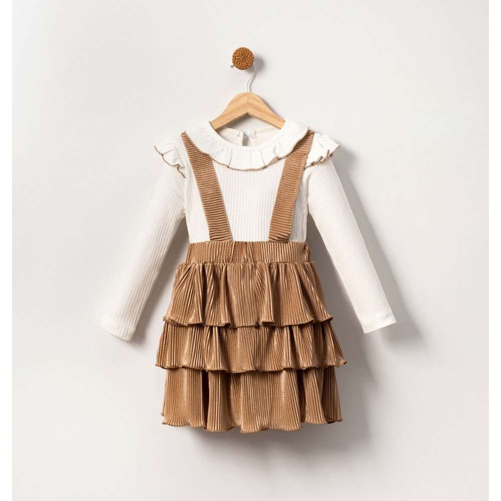 Penye Jakar Badili Kadife Elbise Takım SB2147