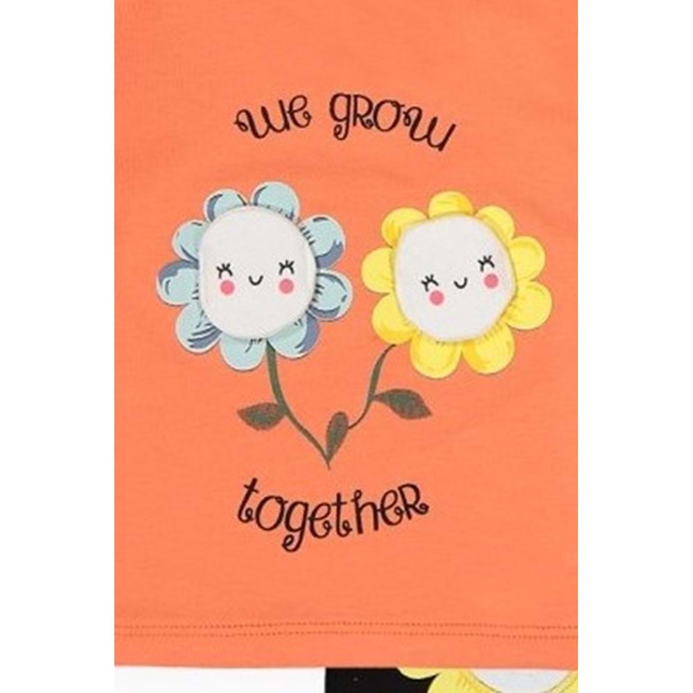 Papatya Motif Kız Bebek Takım SB254