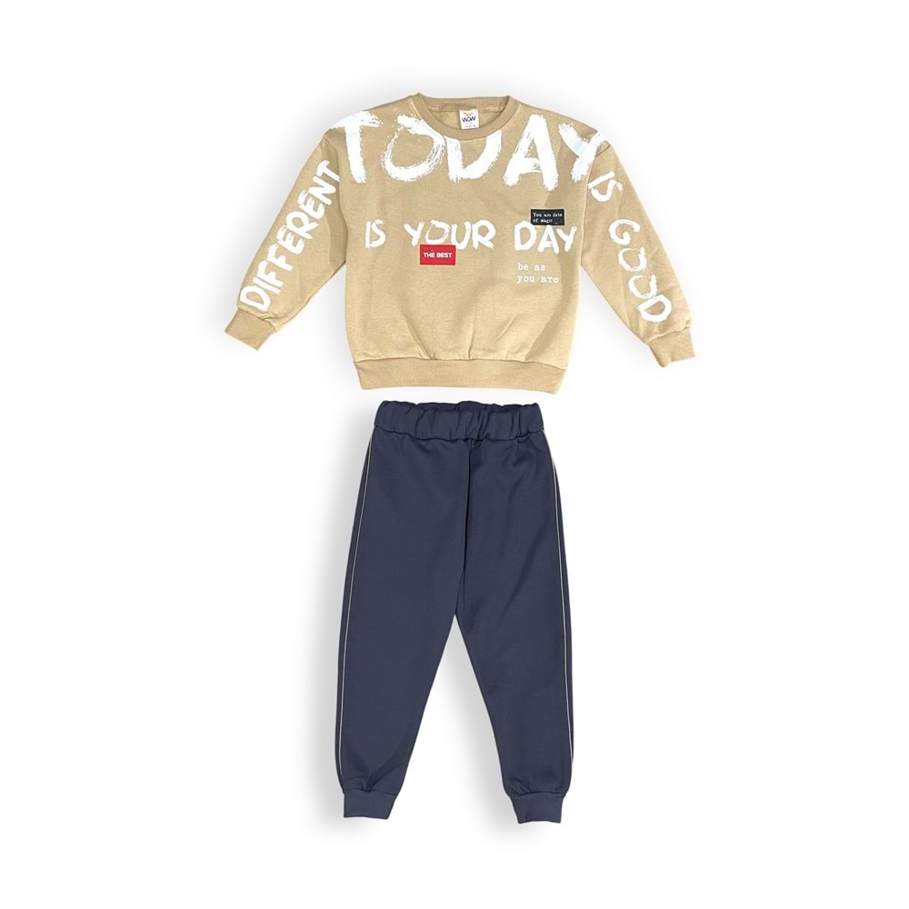 Kışlık İçi Polarlı 3 İplik Erkek Çocuk Eşofman Takım