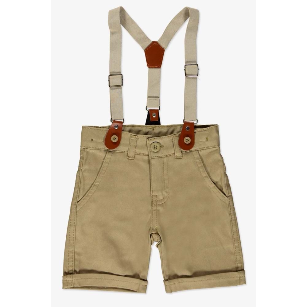 Gabardin Şort, Gömlek, Askı Ve Papyon Set Erkek Çocuk Takım SB6298