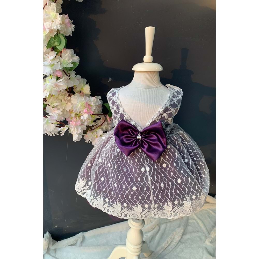 Kız Bebek Papatya Motif Abiye Elbise SB146