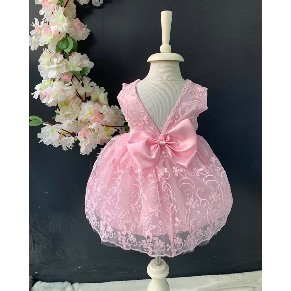 Kız Bebek Papatya Motif Abiye Elbise SB146