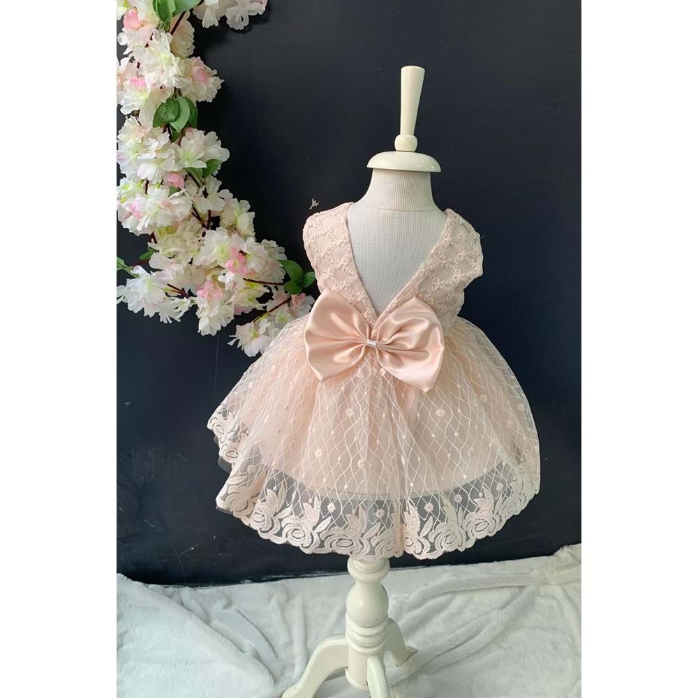 Kız Bebek Papatya Motif Abiye Elbise SB146
