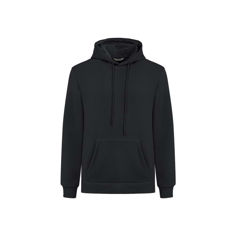 Erkek Fit Kesim İçi Polarlı 2 İplik Kapüşonlu Sweatshirt